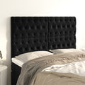 Kopfteil Schwarz 144x7x118/128 cm Samt