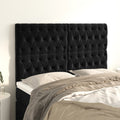 Kopfteil Schwarz 160x7x118/128 cm Samt