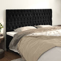 Kopfteil Schwarz 180x7x118/128 cm Samt