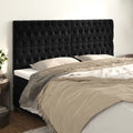 Kopfteil Schwarz 200 x 7 x 118/128 cm Samt