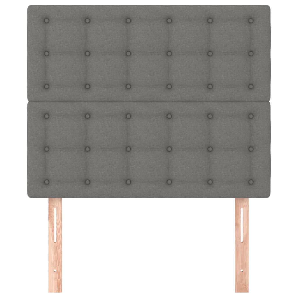 Kopfteil Dunkelgrau 80 x 5 x 118/128 cm Stoff