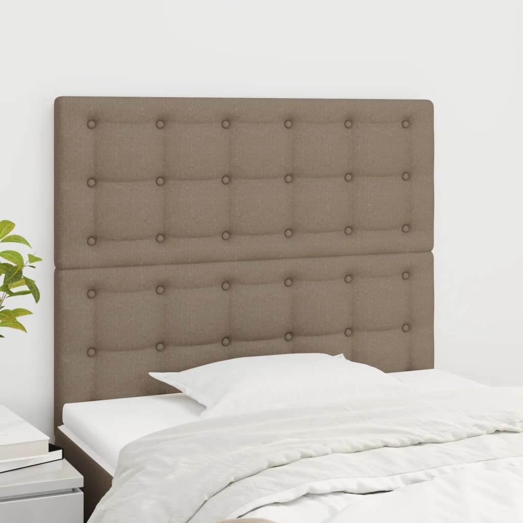 Kopfteil Taupe 80x5x118/128 cm Stoff