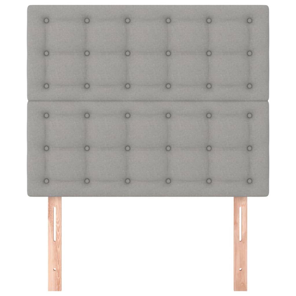 Kopfteil Hellgrau 90x5x118/128 cm Stoff