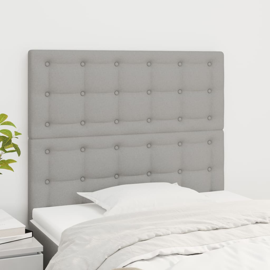 Kopfteil Hellgrau 90x5x118/128 cm Stoff