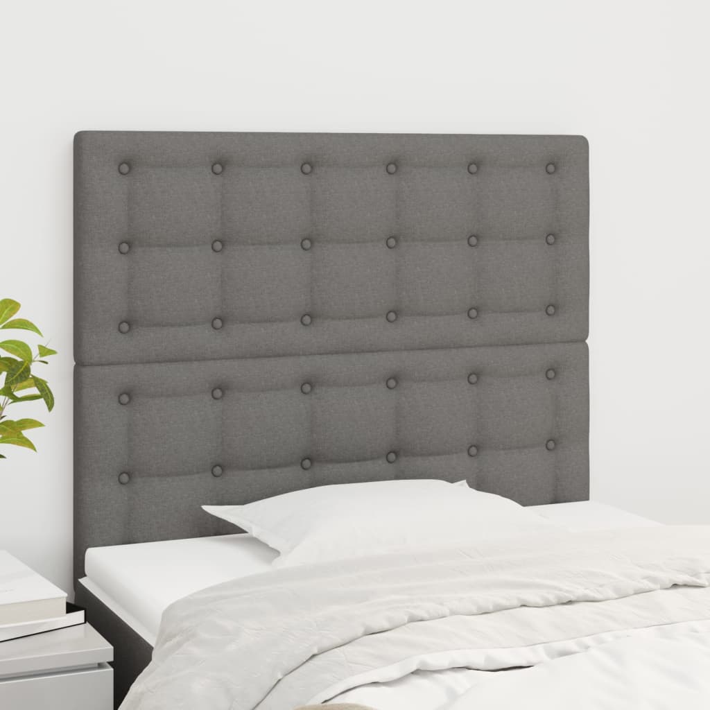Kopfteil Dunkelgrau 90 x 5 x 118/128 cm Stoff