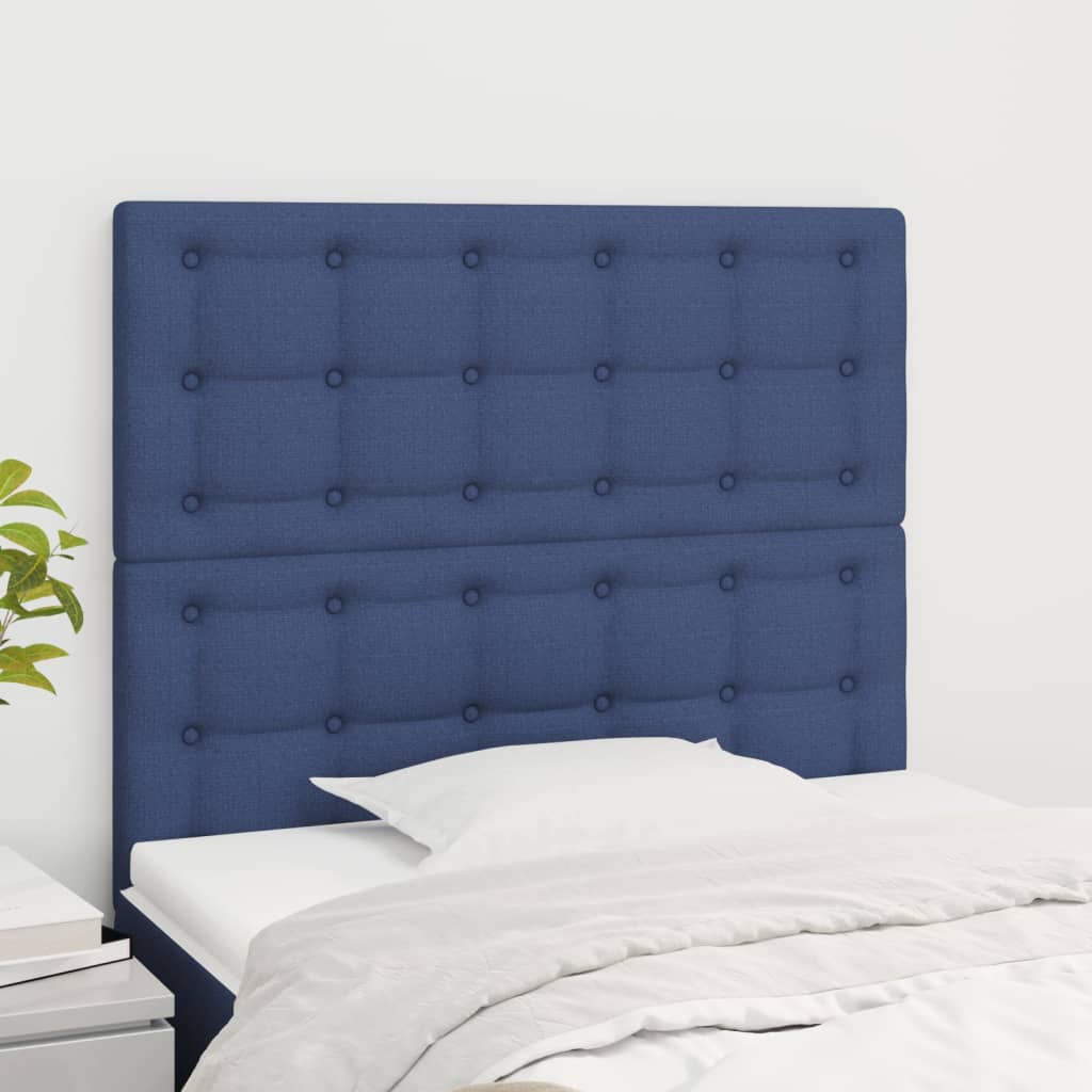 Kopfteil Blau 90x5x118/128 cm Stoff