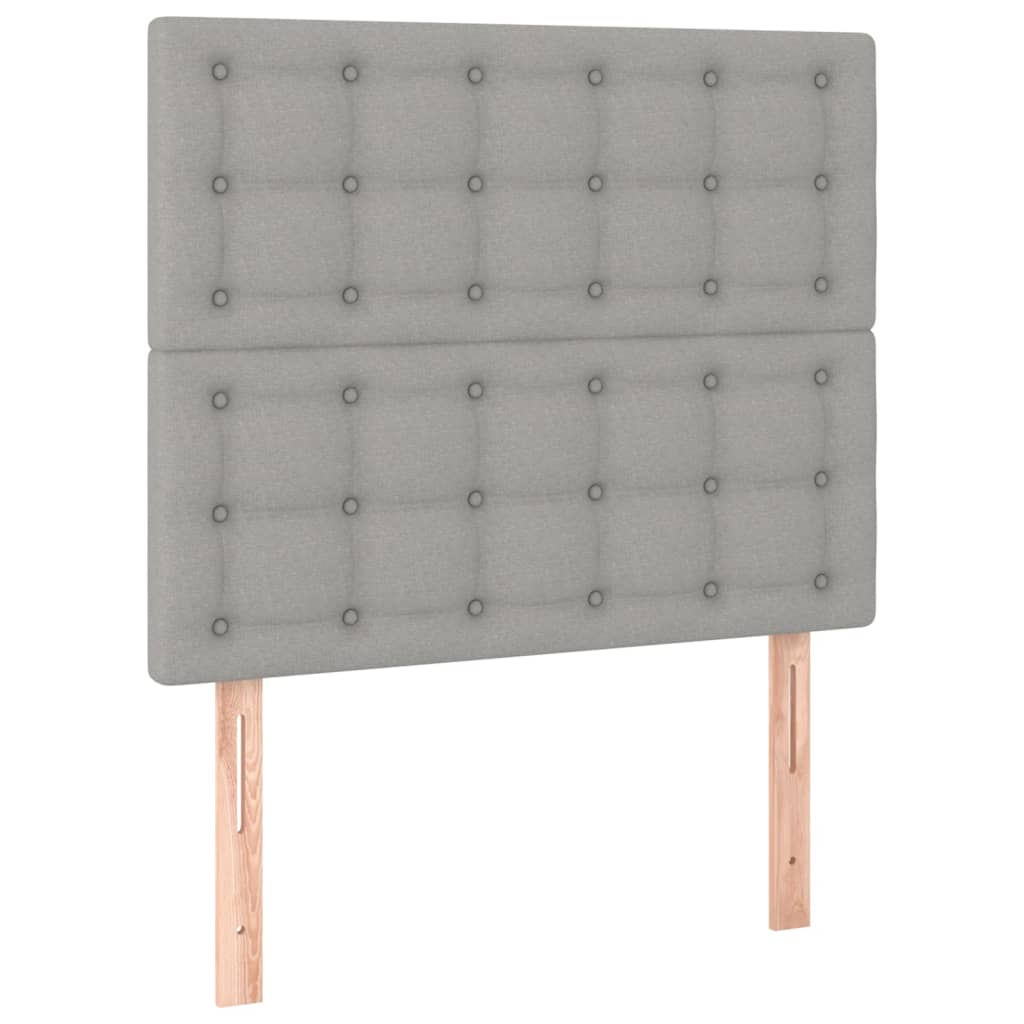 Kopfteil Hellgrau 100 x 5 x 118/128 cm Stoff