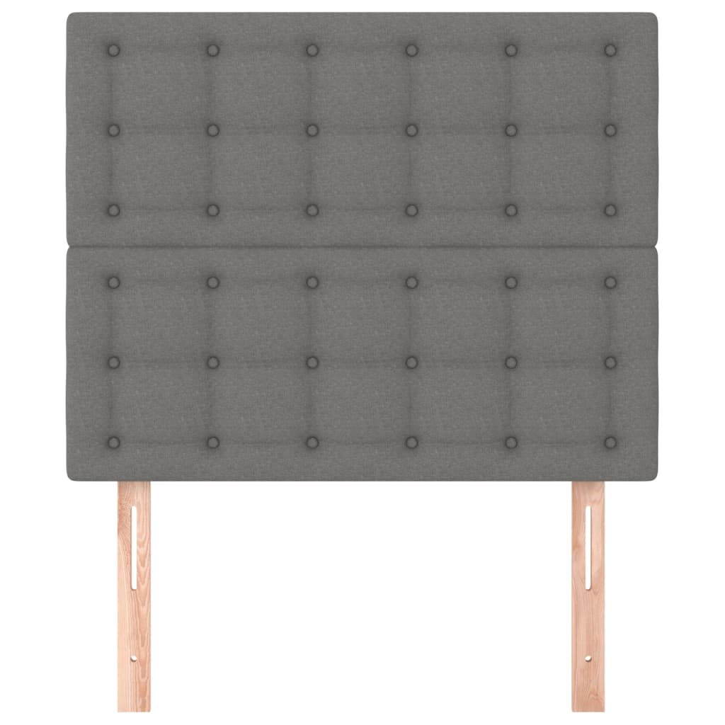 Kopfteil Dunkelgrau 100 x 5 x 118/128 cm Stoff