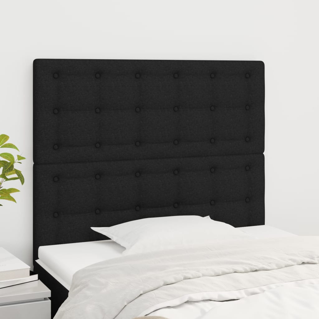Kopfteil Schwarz 100 x 5 x 118/128 cm Stoff