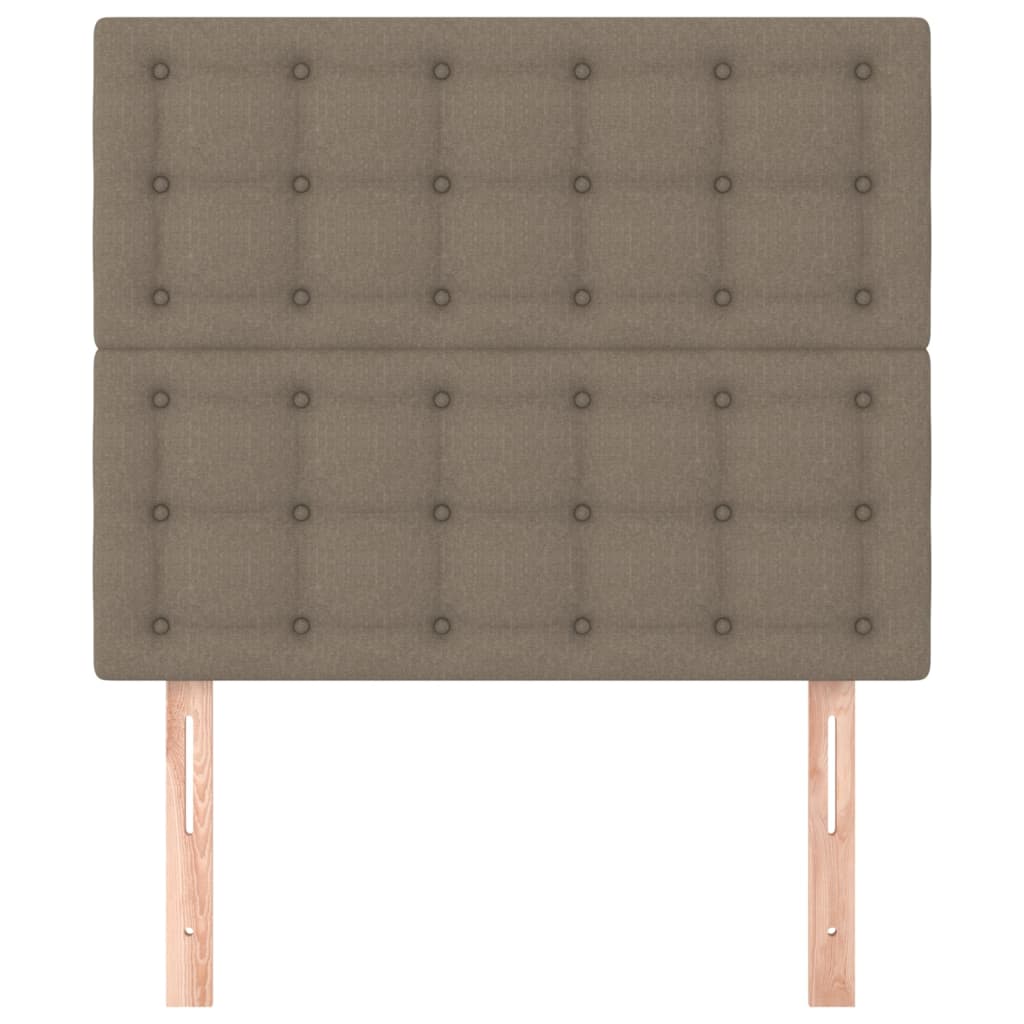 Kopfteil Taupe 100x5x118/128 cm Stoff