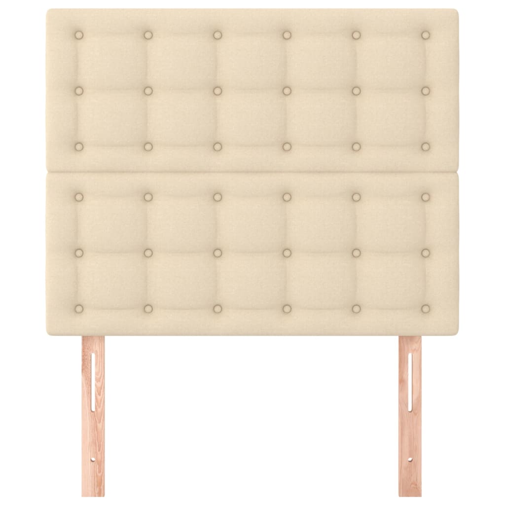 Kopfteil Creme 100x5x118/128 cm Stoff