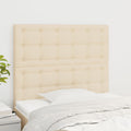 Kopfteil Creme 100x5x118/128 cm Stoff