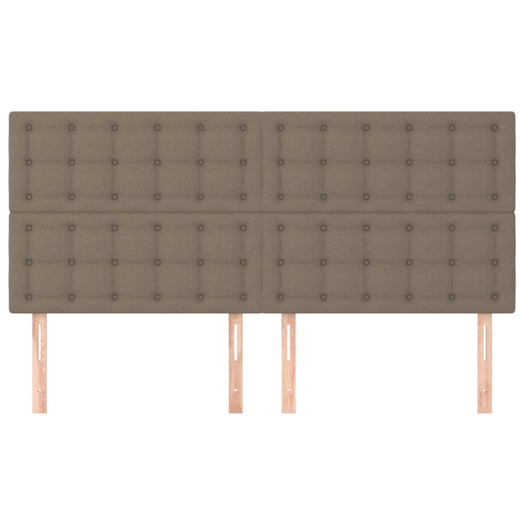 Kopfteil Taupe 160x5x118/128 cm Stoff