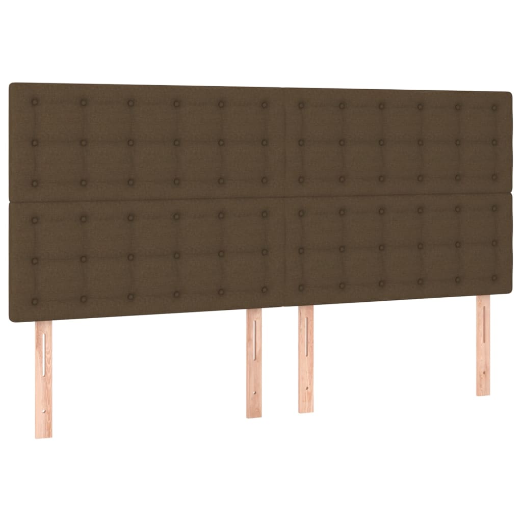 Kopfteil Dunkelbraun 200 x 5 x 118/128 cm Stoff
