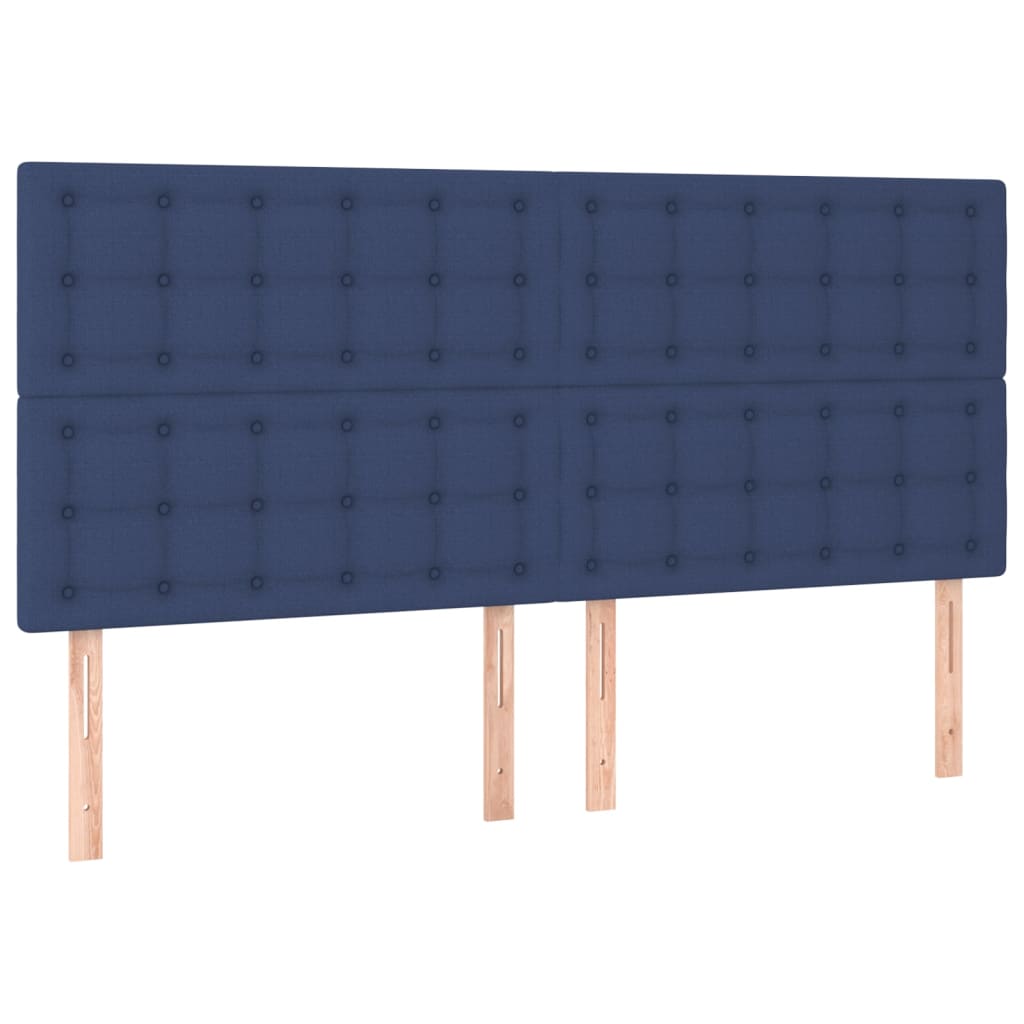 Kopfteil Blau 200 x 5 x 118/128 cm Stoff