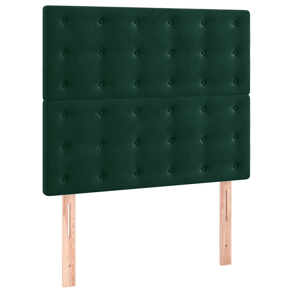 Kopfteil Dunkelgrün 80x5x118/128 cm Samt