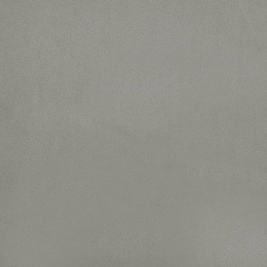 Kopfteil Hellgrau 90x5x118/128 cm Samt