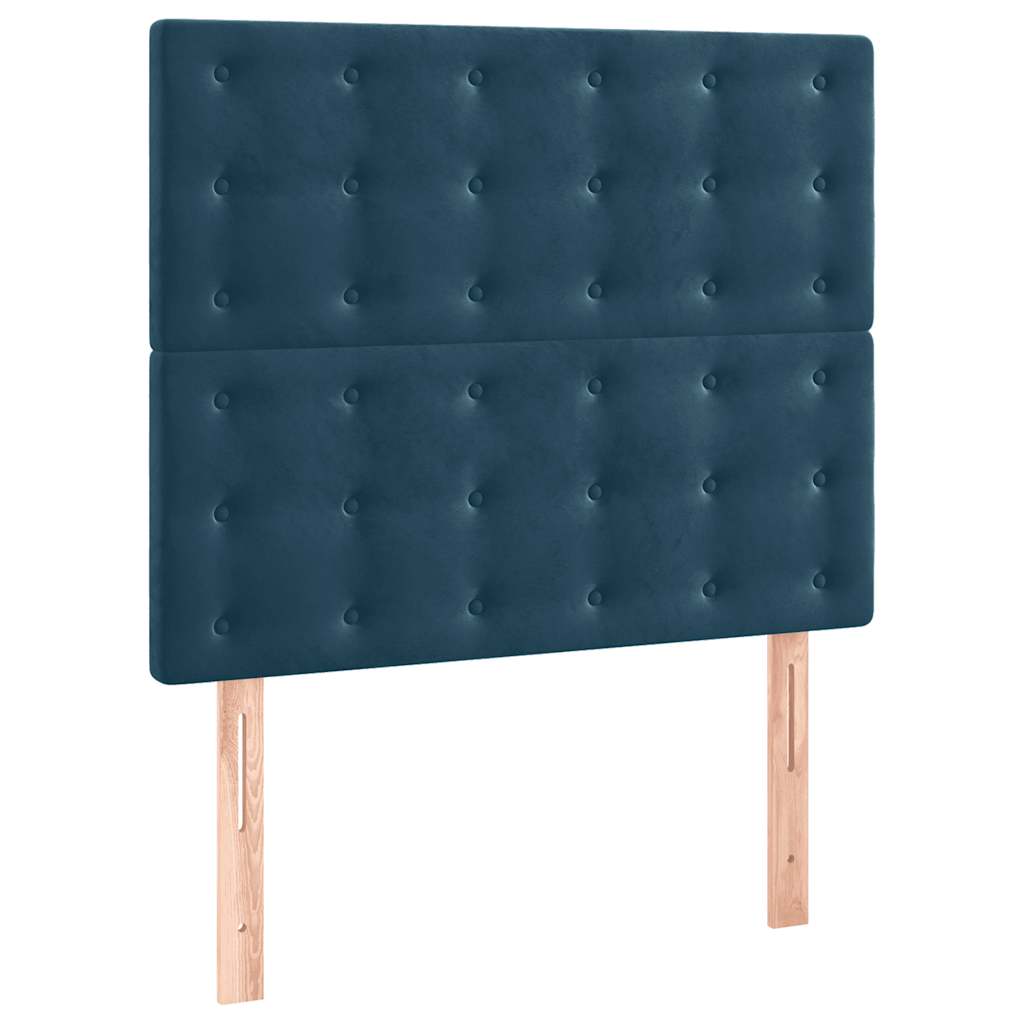 Kopfteil Dunkelblau 90x5x118/128 cm Samt