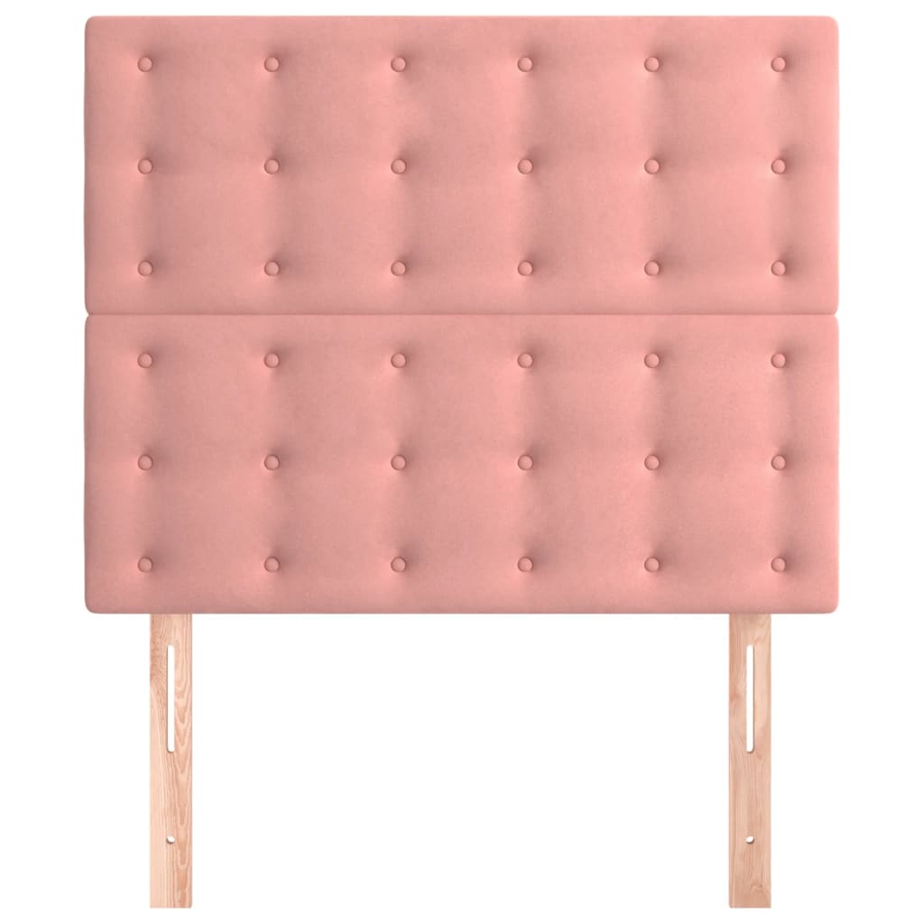 Kopfteil Rosa 100 x 5 x 118/128 cm Samt