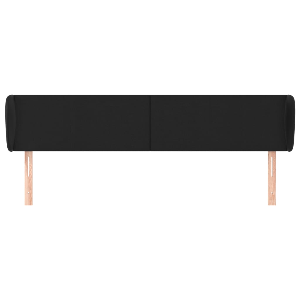 Kopfteil mit Ohren Schwarz 163x23x78/88 cm Kunstleder