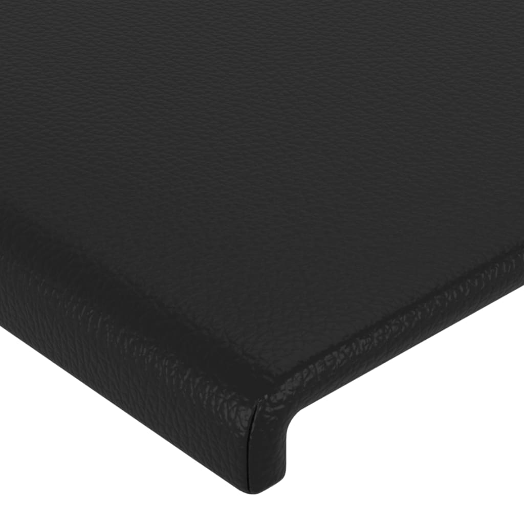 Kopfteil mit Ohren Schwarz 163x23x78/88 cm Kunstleder