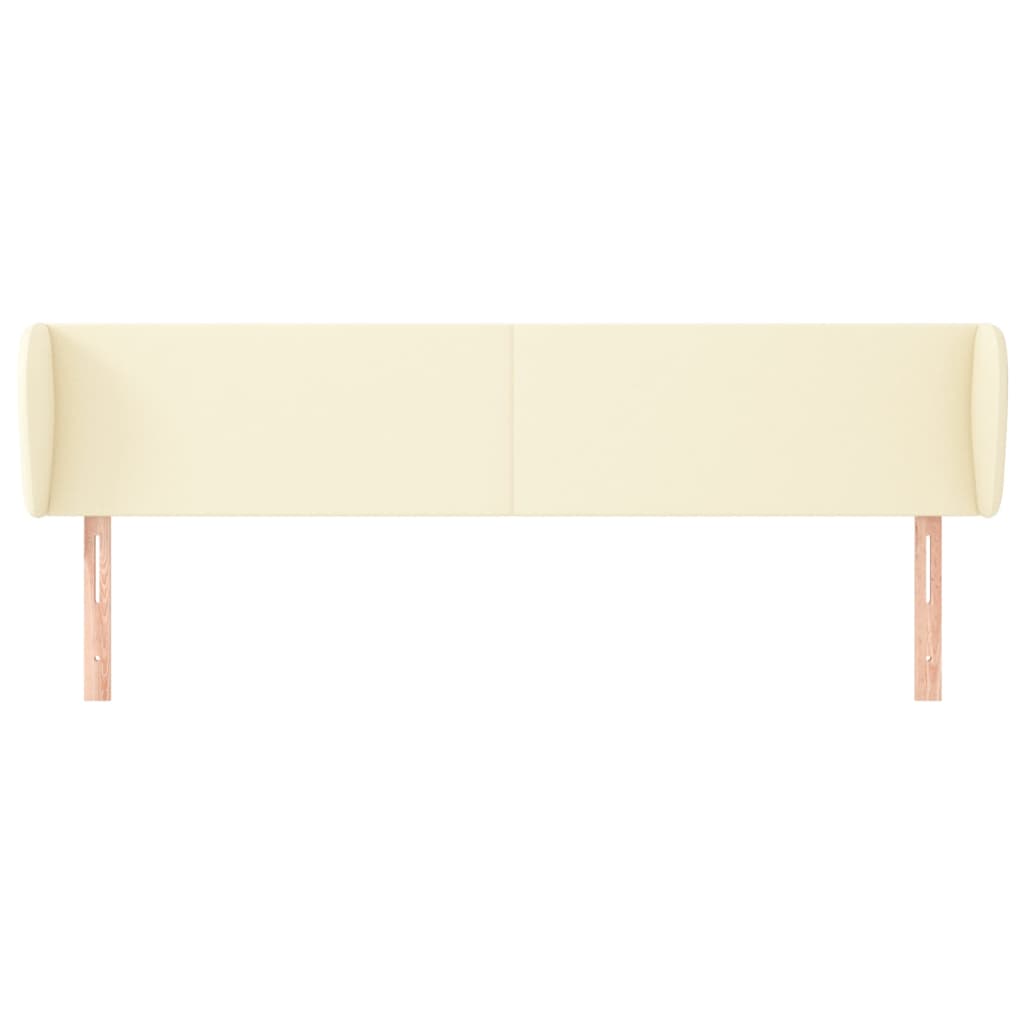 Kopfteil mit Ohren Creme 163x23x78/88 cm Kunstleder