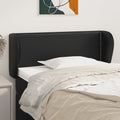 Kopfteil mit Ohren Schwarz 93x23x78/88 cm Kunstleder