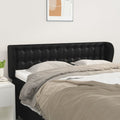 Kopfteil mit Ohren Schwarz 147x23x78/88 cm Kunstleder