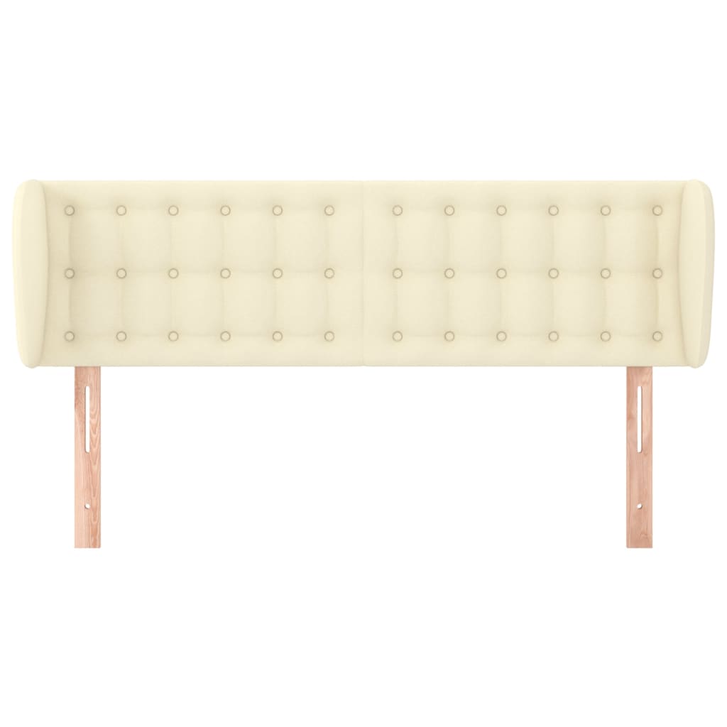 Kopfteil mit Ohren Creme 147x23x78/88 cm Kunstleder