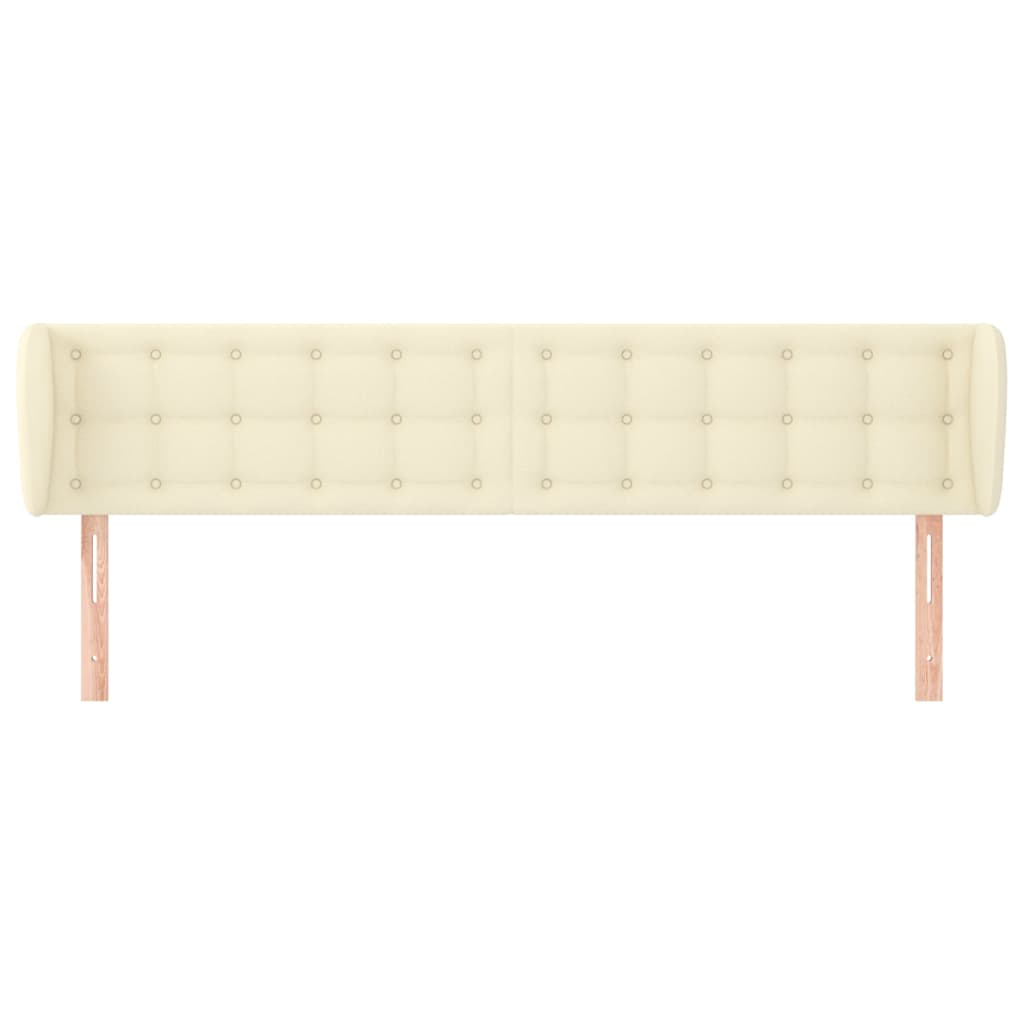 Kopfteil mit Ohren Creme 163x23x78/88 cm Kunstleder