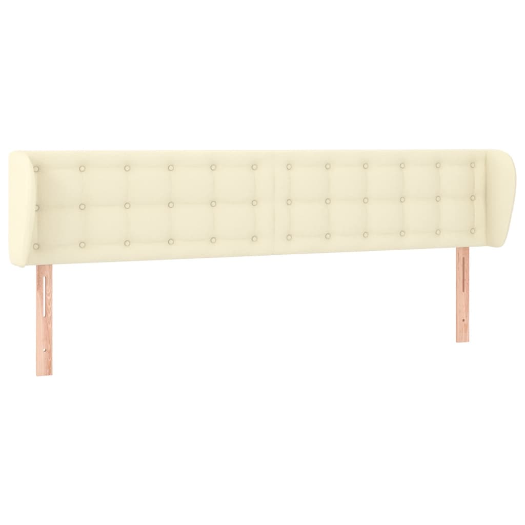 Kopfteil mit Ohren Creme 203x23x78/88 cm Kunstleder