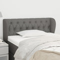 Kopfteil mit Ohren Dunkelgrau 93x23x78/88 cm Stoff