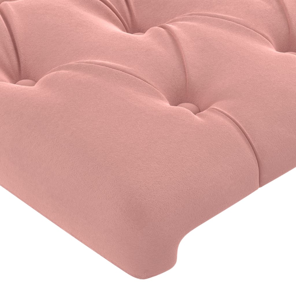 Kopfteil mit Ohren Rosa 103x23x78/88 cm Samt