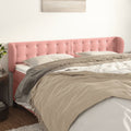 Kopfteil mit Ohren Rosa 163x23x78/88 cm Samt
