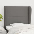 Kopfteil mit Ohren Dunkelgrau 103x23x118/128 cm Stoff