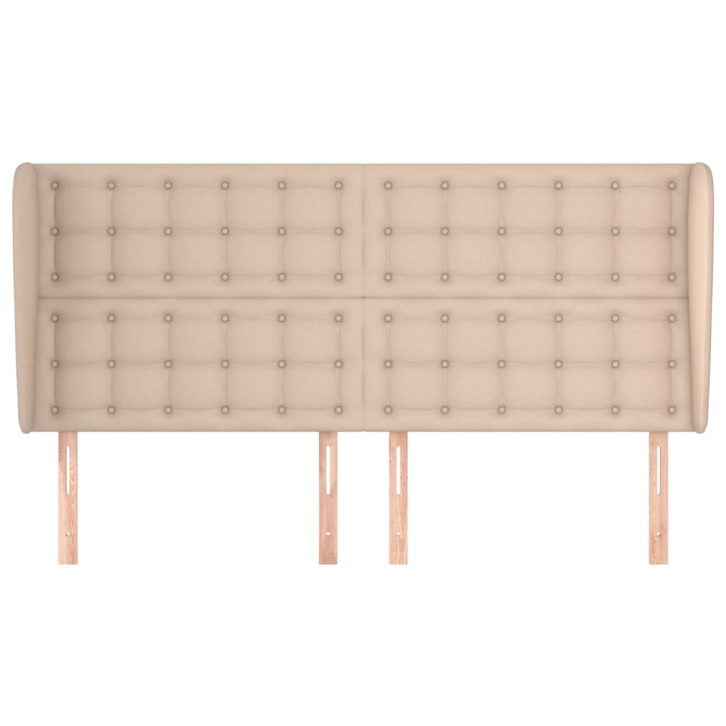 Kopfteil mit Ohren Cappuccino-Braun 163x23x118/128cm Kunstleder