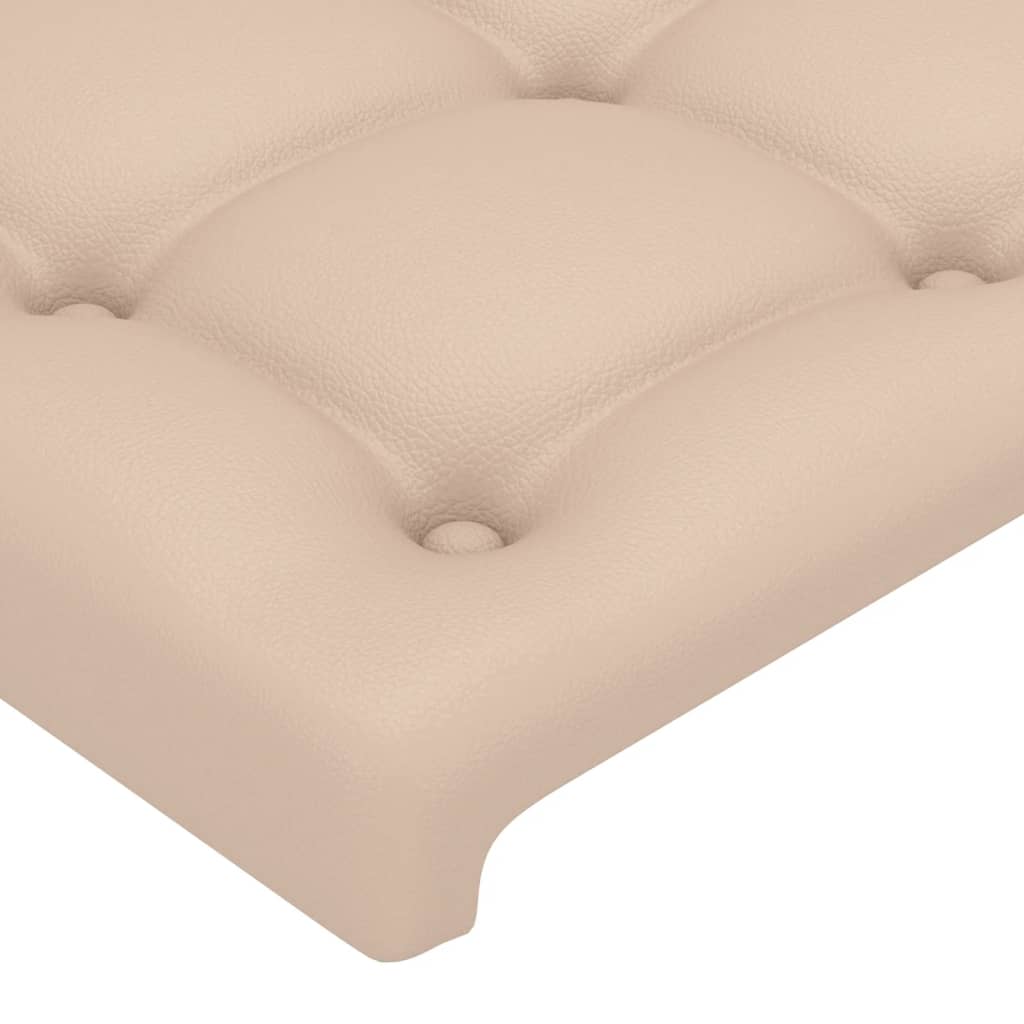 Kopfteil mit Ohren Cappuccino-Braun 163x23x118/128cm Kunstleder