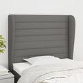 Kopfteil mit Ohren Dunkelgrau 83x23x118/128 cm Stoff