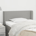Kopfteil mit Ohren Hellgrau 93x16x78/88 cm Stoff