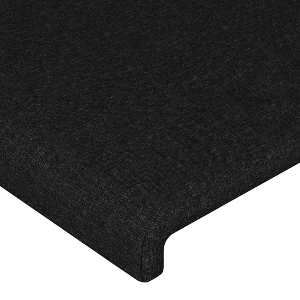 Kopfteil mit Ohren Schwarz 103x16x78/88 cm Stoff