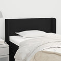 Kopfteil mit Ohren Schwarz 103x16x78/88 cm Stoff
