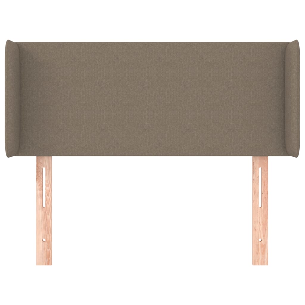 Kopfteil mit Ohren Taupe 103x16x78/88 cm Stoff