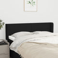 Kopfteil mit Ohren Schwarz 147x16x78/88 cm Stoff
