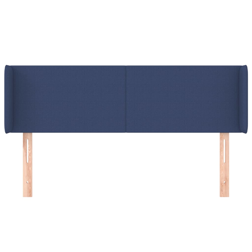 Kopfteil mit Ohren Blau 147x16x78/88 cm Stoff