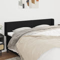 Kopfteil mit Ohren Schwarz 163x16x78/88 cm Stoff