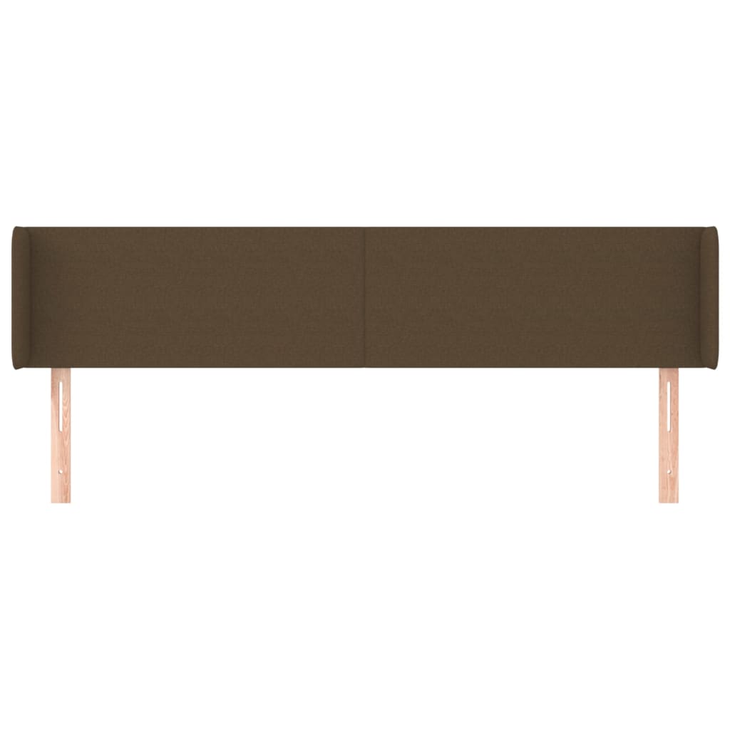 Kopfteil mit Ohren Dunkelbraun 163x16x78/88 cm Stoff