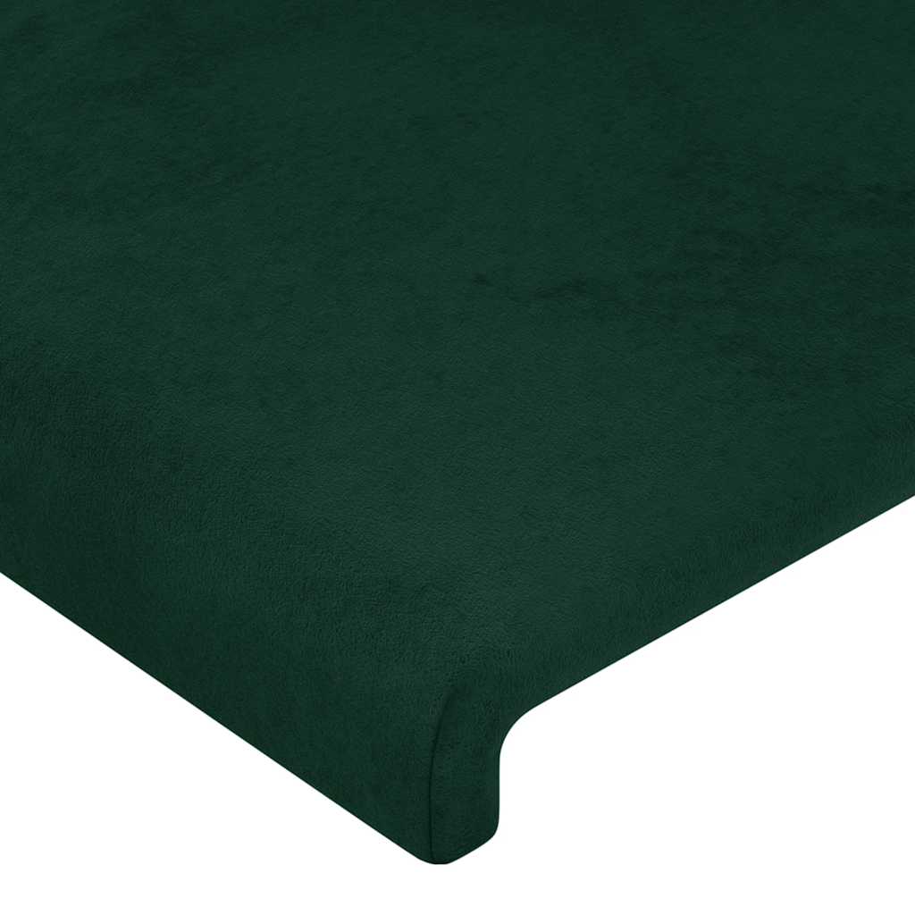Kopfteil mit Ohren Dunkelgrün 163x16x78/88 cm Samt