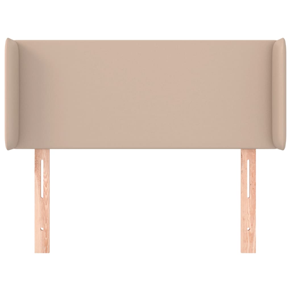 Kopfteil mit Ohren Cappuccino-Braun 83x16x78/88 cm Kunstleder