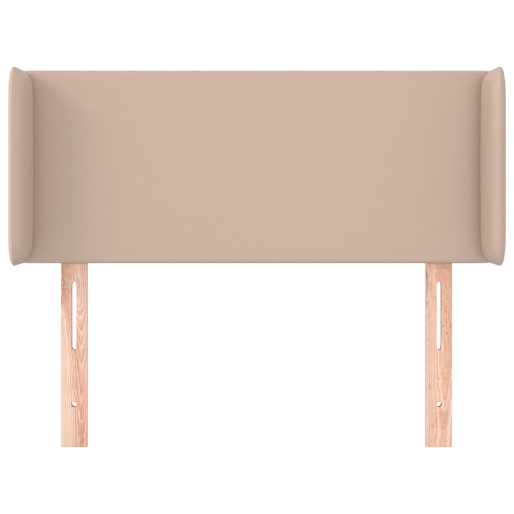 Kopfteil mit Ohren Cappuccino-Braun 93x16x78/88 cm Kunstleder