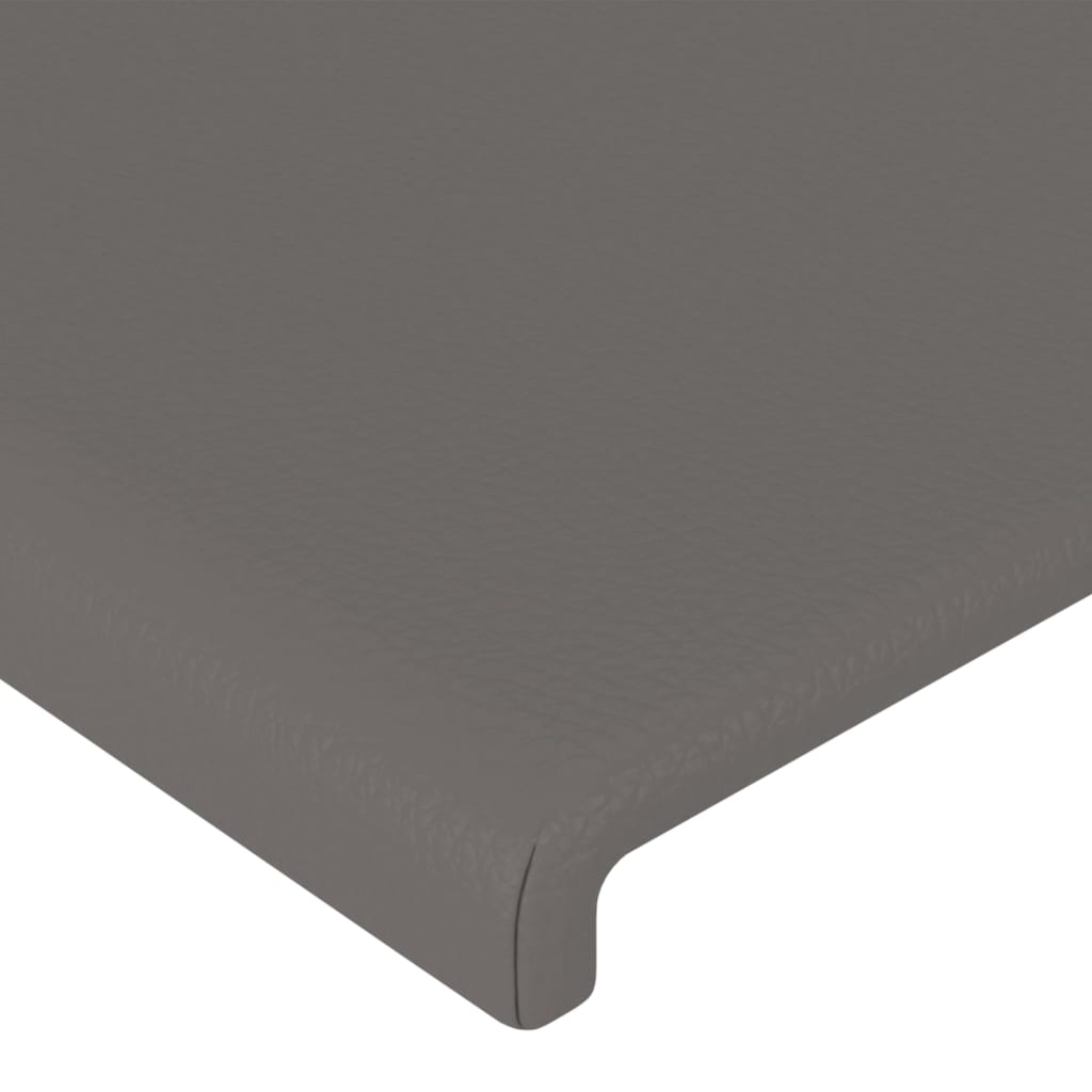 Kopfteil mit Ohren Grau 103x16x78/88 cm Kunstleder